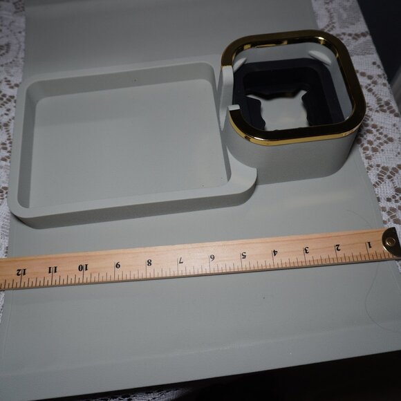 Amazon Beige Gold Silicone Arm Rest Cup Holder Organizer - Picture 5 of 6